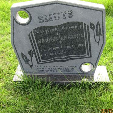 SMUTS Hannes 1935-2003 &amp; Annatjie 1941-