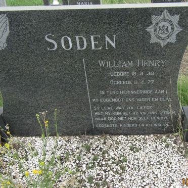 SODEN William Henry 1930-1977