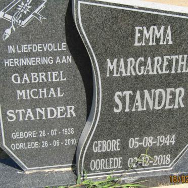 STANDER Gabriel Michal 1938-2010 &amp; Emma Margaretha 1944-2018