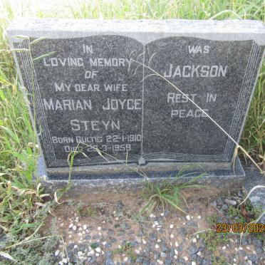 STEYN Marian Joyce formerly JACKSON nee GULTIG 1910-1959