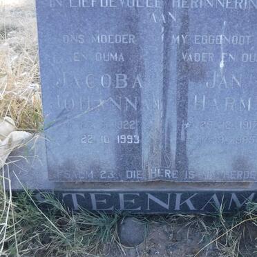 STEENKAMP Jan Harm 1917-1985 &amp; Jacoba Johanna 1922-1993