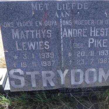 STRYDOM Matthys Lewies 1939-1987 &amp; Andre Hester PIKE 1939-1987