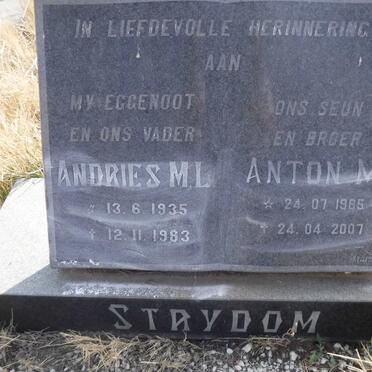 STRYDOM Andries M.L. 1935-1983 :: STRYDOM Anton M. 1965-2007