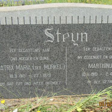 STEYN Marthinus 1910-1963 &amp; Beatrix Maria MORKEL 1915-1979