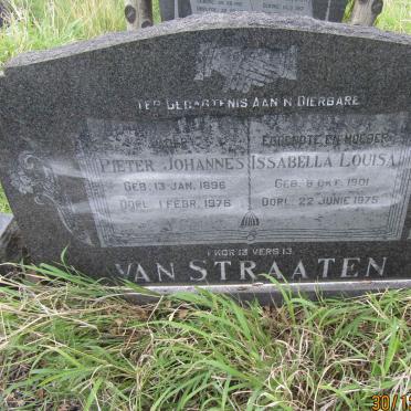STRAATEN Pieter Johannes, van 1896-1976 &amp; Issabella Louisa 1901-1975
