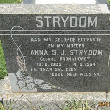 STRYDOM Anna S.J. nee BRONKHORST 1923-1964
