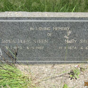 STEEN James Huey 1870-1967 &amp; Mary 1874-1964