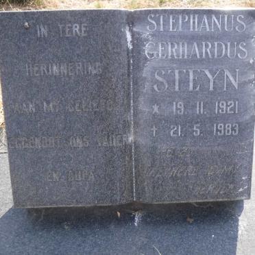 STEYN Stephanus Gerhardus 1921-1983 &amp; Bernadina Gertruida PEENS 1932-2011
