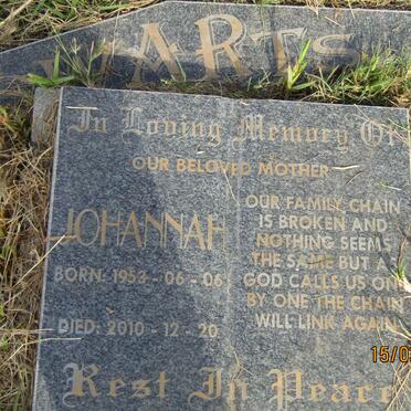 SWARTS Johannah 1953-2010