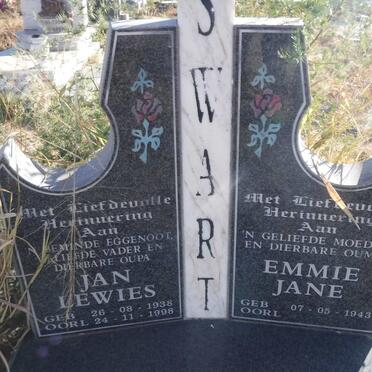 SWART Jan Lewies 1938-1998 &amp; Emmie Jane 1943-