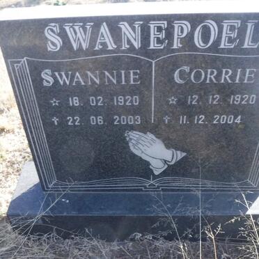 SWANEPOEL Swannie 1920-2003 &amp; Corrie 1920-2004