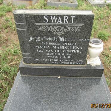 SWART Maria Magdelena nee VAN DE VENTER 1894-1971
