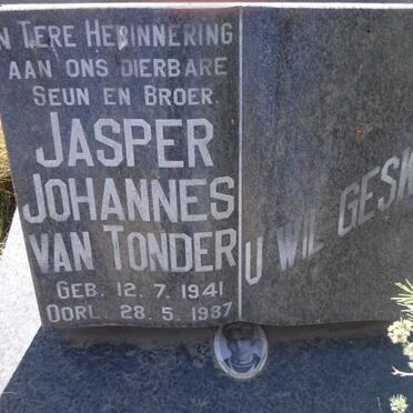 TONDER Jasper Johannes, van 1941-1987
