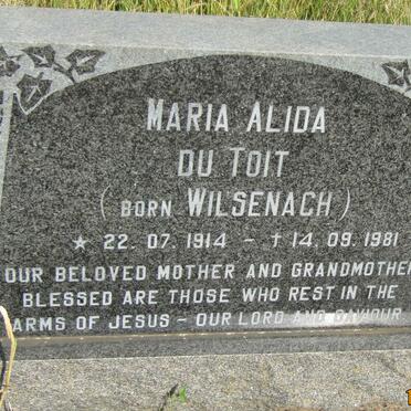 TOIT Maria Alida, du nee WILSENACH 1914-1981