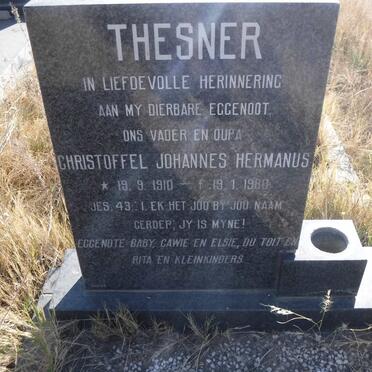 THESNER Christoffel Johannes Hermanus 1910-1980