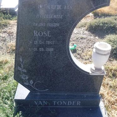 TONDER Rose, van 1947-1988