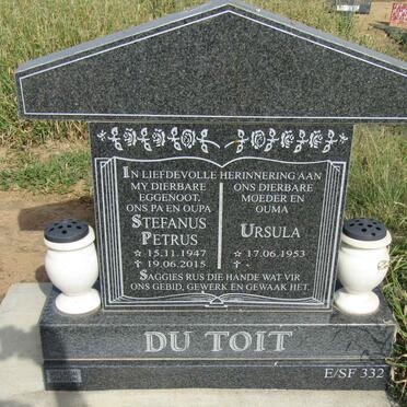 TOIT Stefanus Petrus, du 1947-2015 &amp; Ursula 1953-