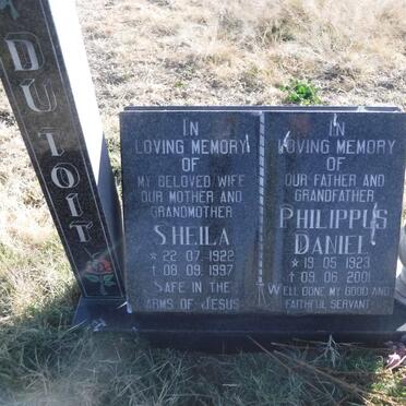 TOIT Philippus Daniel, du 1923-2001 &amp; Sheila 1922-1997