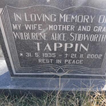 TAPPIN Wilburene Alice Stidworthy 1935-2002