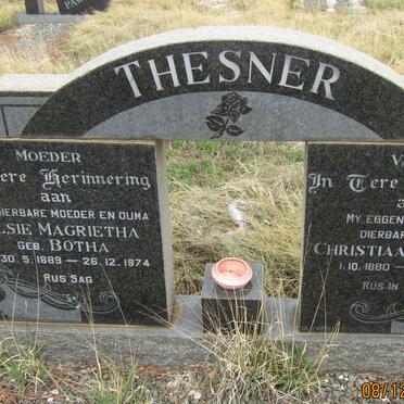 THESNER Christiaan Rudolf 1880-1971 &amp; Elsie Magrietha BOTHA 1889-1974