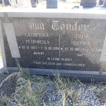 TONDER Frank Stephen, van 1910-1984 &amp; Catherina Petronella 1907-1984