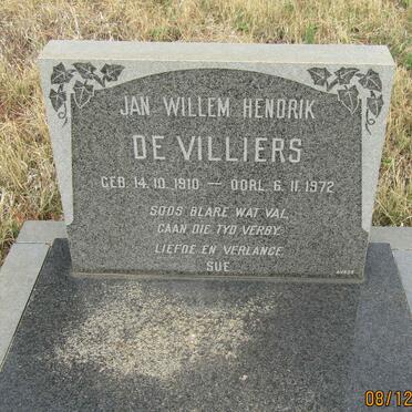 VILLIERS Jan Willem Hendrik, de 1910-1972