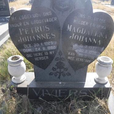 VIVIERS Petrus Johannes 1925-1982 &amp; Magdalena Johanna 1933-1996