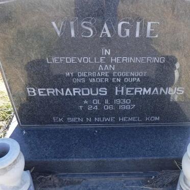 VISAGIE Bernardus Hermanus 1930-1987