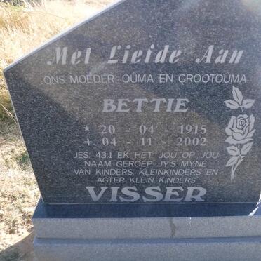 VISSER Bettie 1915-2002
