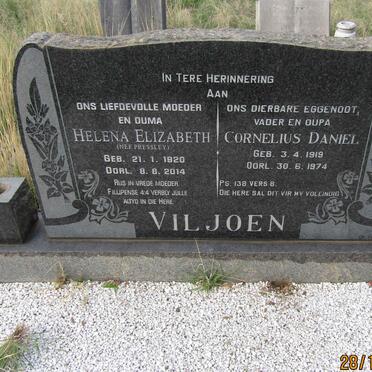 VILJOEN Cornelius Daniel 1919-1974 &amp; Helena Elizabeth PRESSLEY 1920-2014