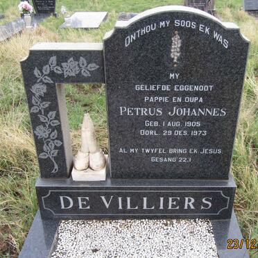 VILLIERS Petrus Johannes, de 1905-1973