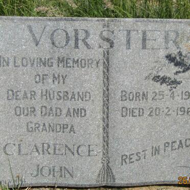 VORSTER Clarence John 1918-1966
