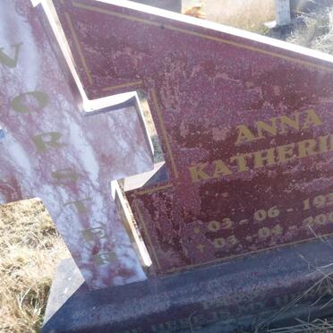 VORSTER Anna Katherina 1932-2002