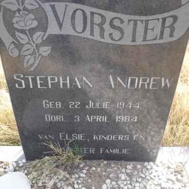 VORSTER Stephan Andrew 1944-1984