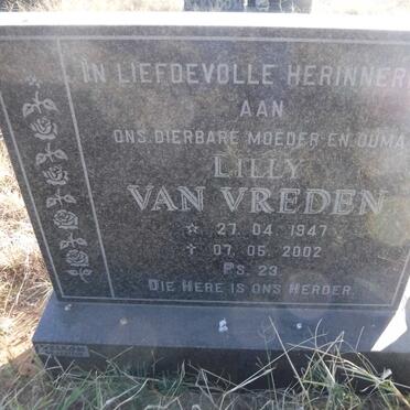 VREDEN Lilly, van 1947-2002