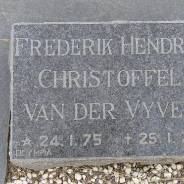 VYVER Frederik Hendrik Christoffel, v.d. 1975-1975