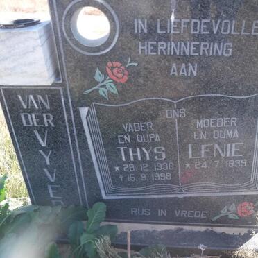 VYVER Thys, van der 1930-1998 &amp; Lenie 1939-
