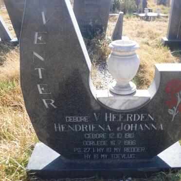VENTER Hendriena Johanna nee V. HEERDEN 1910-1986