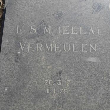 VERMEULEN E.S.M. Ella 1917-1979