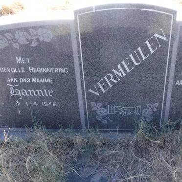 VERMEULEN Hennie 1946-1988 &amp; Hannie 1946-