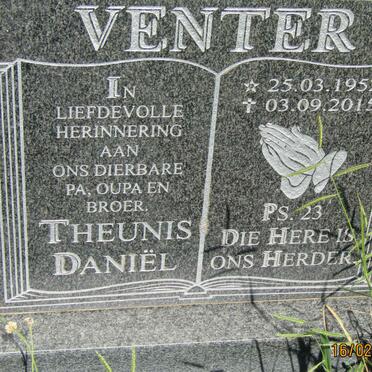 VENTER Theunis Daniel 1952-2015