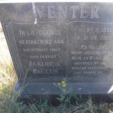 VENTER Jakobus Paulus 1932-2002