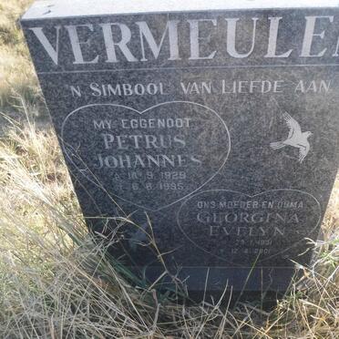 VERMEULEN Petrus Johannes 1929-1995 &amp; Georgina Evelyn 1931-2001