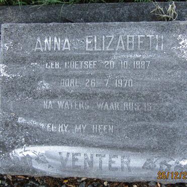 VENTER Anna Elizabeth nee COETSEE 1887-1970