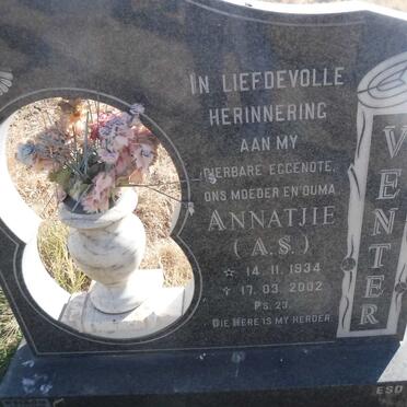 VENTER Annatjie A.S. 1934-2002