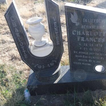 VENTER Charlotte Frances 1976-2001