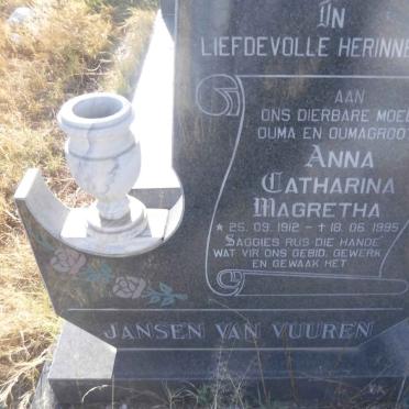 VUUREN Anna Catharina Magretha, Jansen van 1912-1995