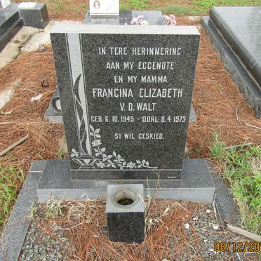 WALT Francina Elizabeth, v.d. 1945-1973