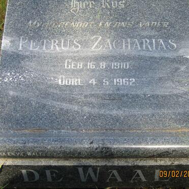 WAAL Petrus Zacharias, de 1910-1962