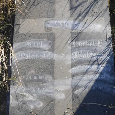 WALDROFF Karl 1908-1995 &amp; Rachel E.C. DE KLERK 1903-1981